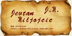 Jevtan Miljojčić vizit kartica
